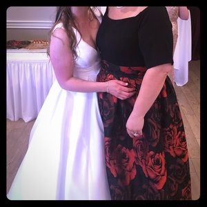 Red and black rose gown